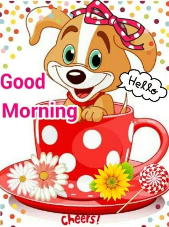 Cute Cartoon Characters in Good Morning Wishes