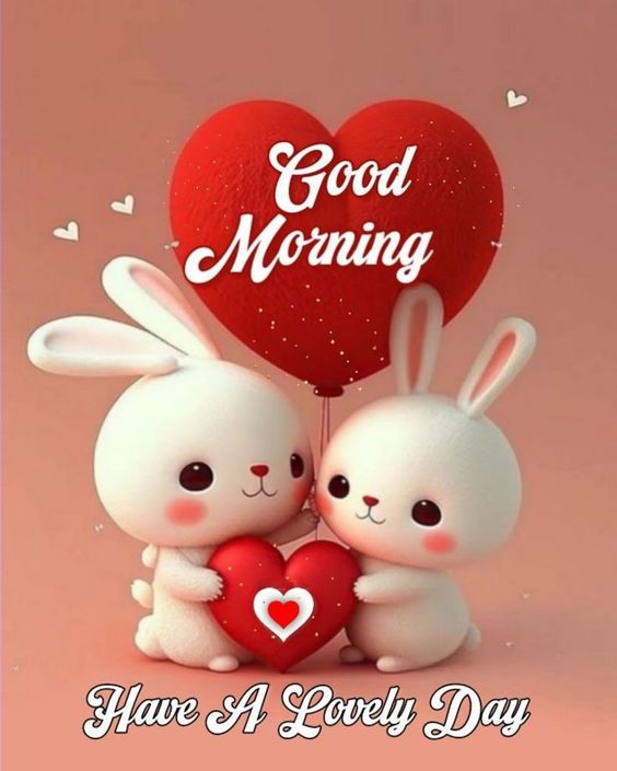 good morning have a lovely day bunny cartoon