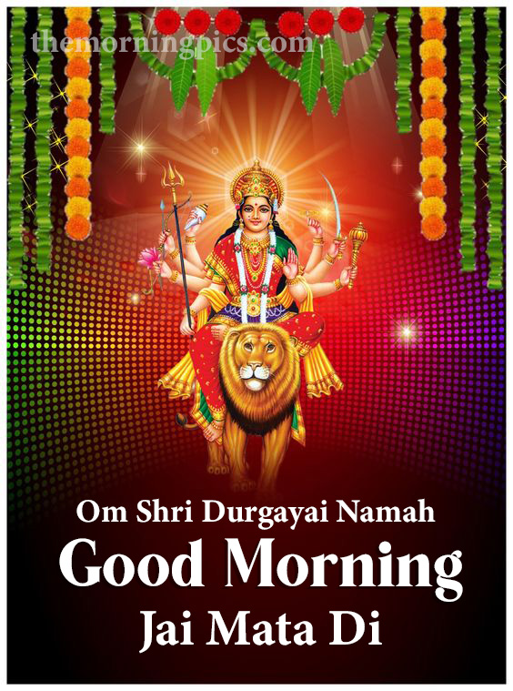 Beautiful Maa Durga picture with Om Shri Durgayai Namah