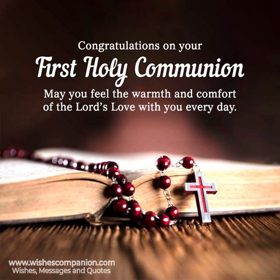 Blessed First Communion with Bible
