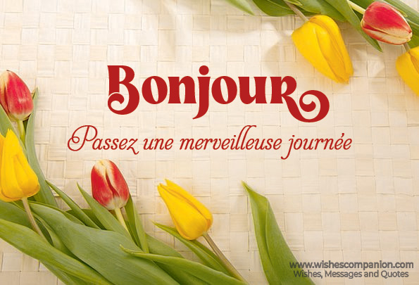 Bonjour images with flowers