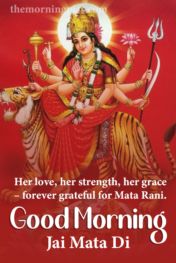 Durga Mata Images With Good Morning mata rani blessing message 1