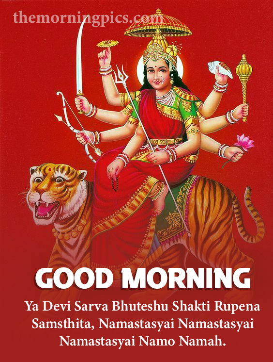 Durga Mata Images With Good Morning mata rani blessing message 3