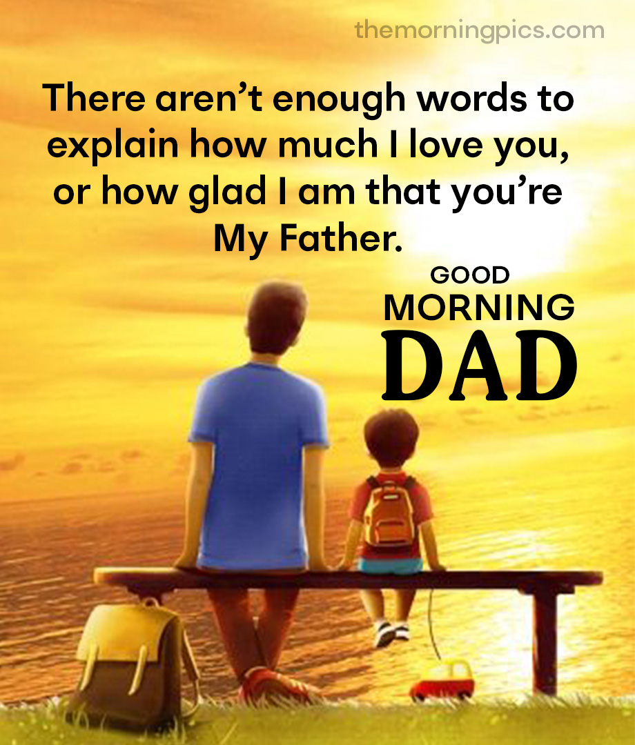 Father And Son Good Morning Sunrise Image