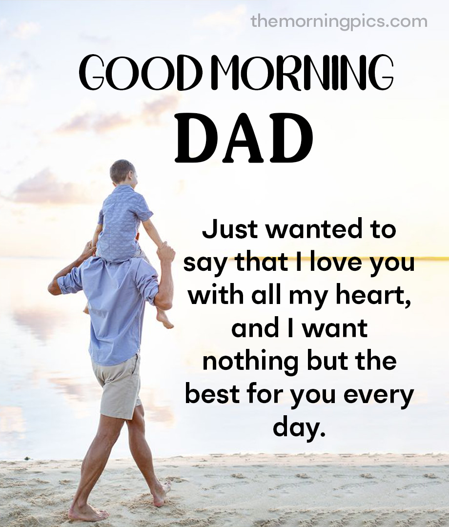 Father and son morning greetings