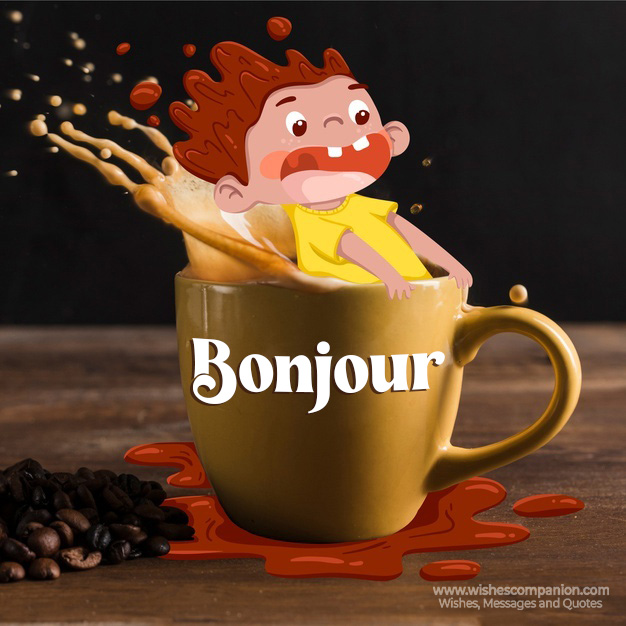 French Morning images with coffee