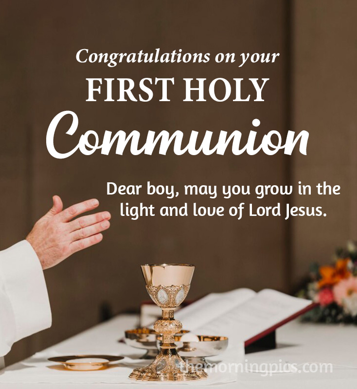 Happy First Communion Day for Boy