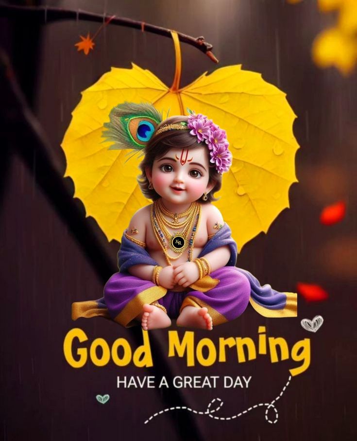 Krishna Morning picture with have a nice day text