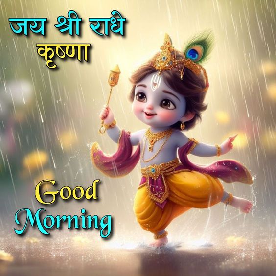 Krishna morning blessings with Rain