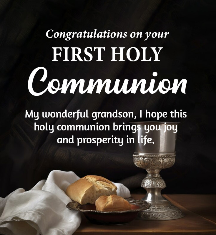 holy communion wish for grandson