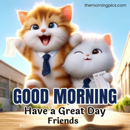 good morning family and friends cat pictures