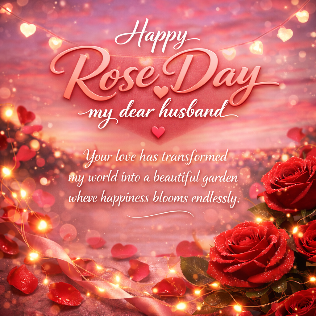Happy Rose Day, my dear husband