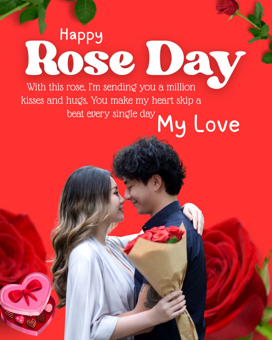 You are the most beautiful bloom in the garden of my life. Just like this rose, you fill my world with fragrance, color, and endless joy. Happy Rose Day, my darling wife