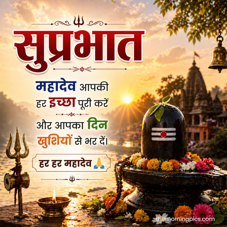 Lord Shiva Good Morning Wishes, Images & WhatsApp Status Pics Lord Shiva Good Morning Image with Quote