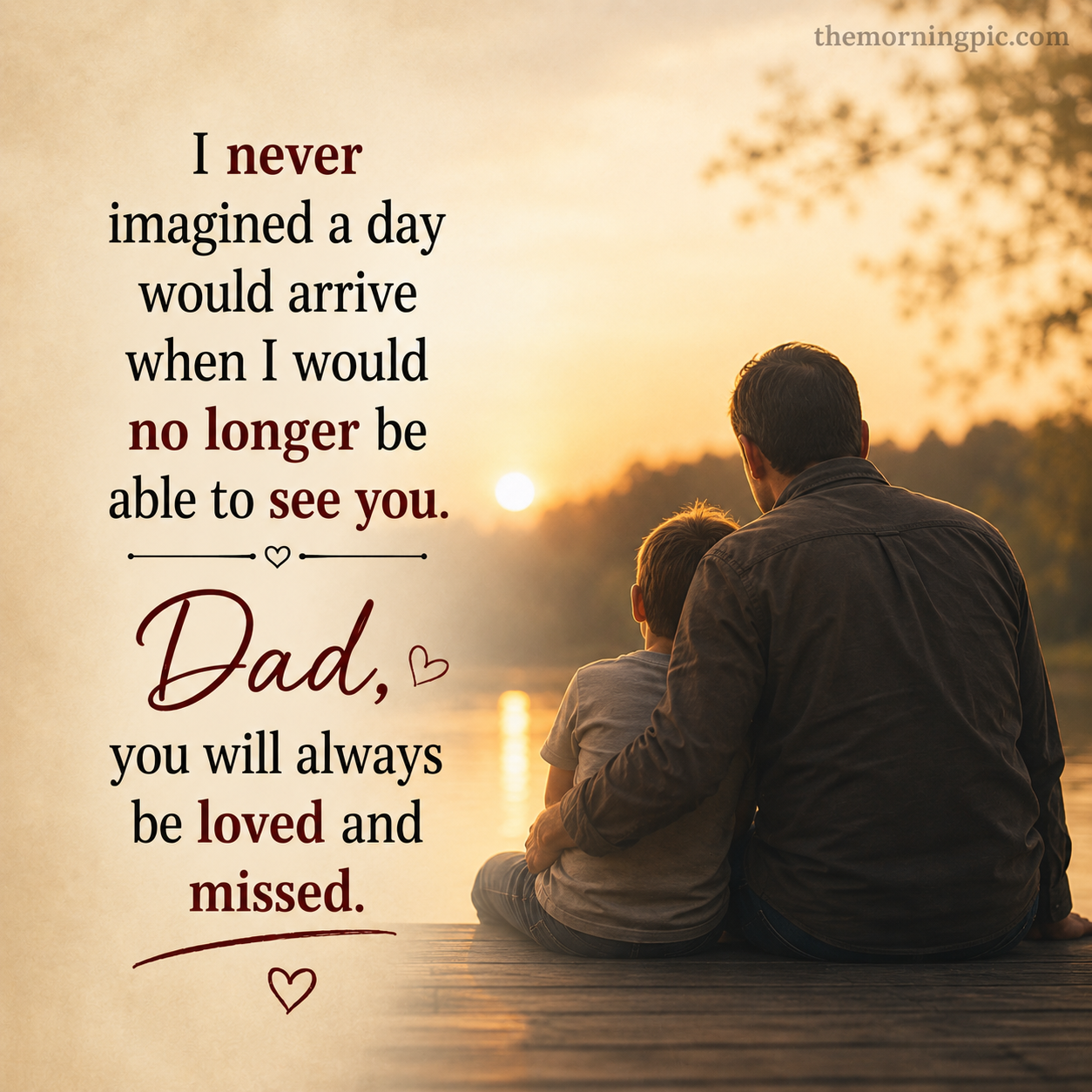 emotional messages for late father