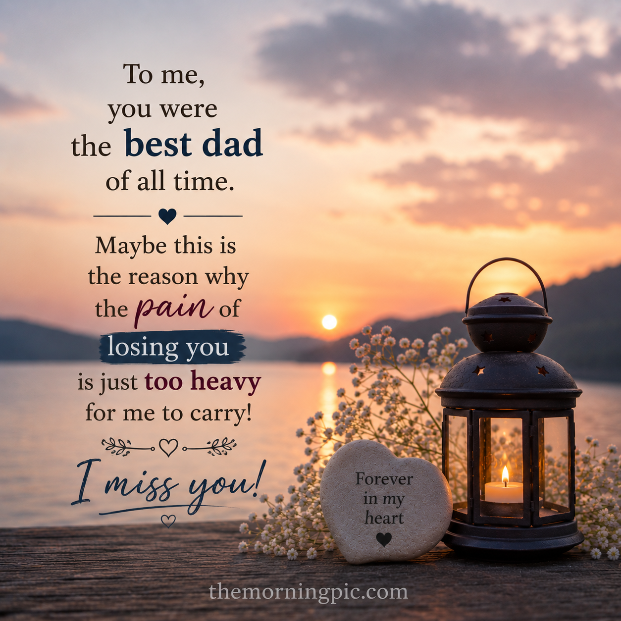 forever missing my dad message