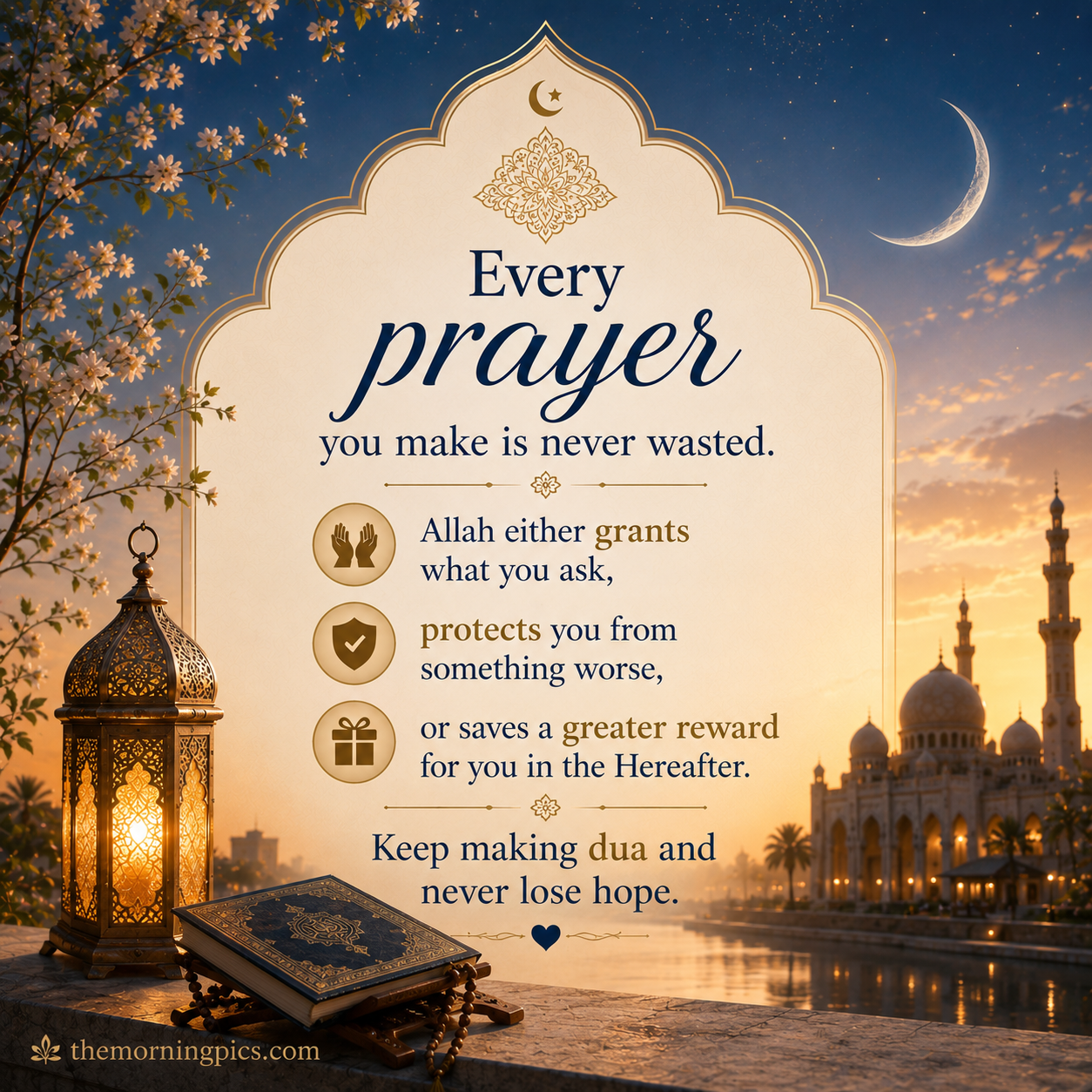 islamic dua for a blessed morning