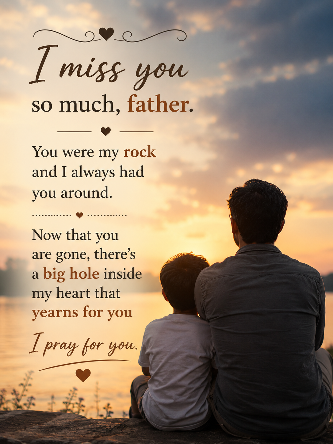 miss you father after death