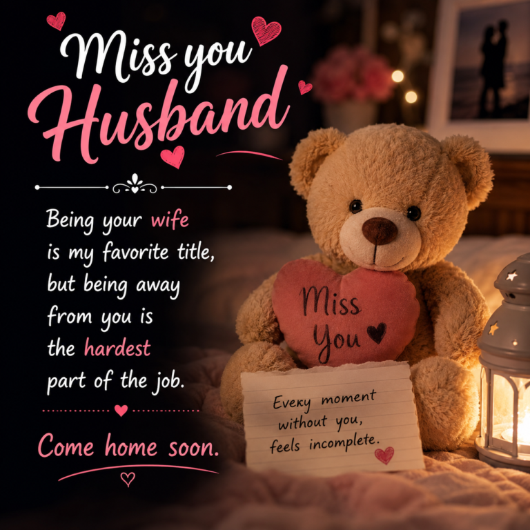120+ Miss You Messages for Husband – Sweet & Romantic Miss you hubby