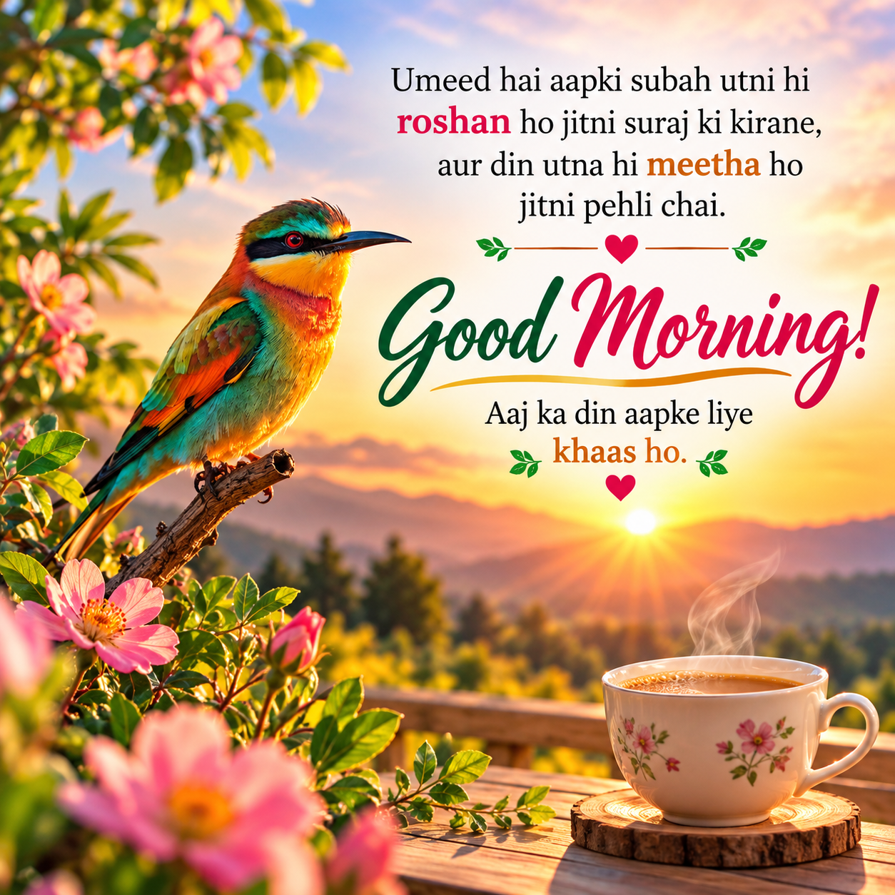 Floral Good Morning Wishes