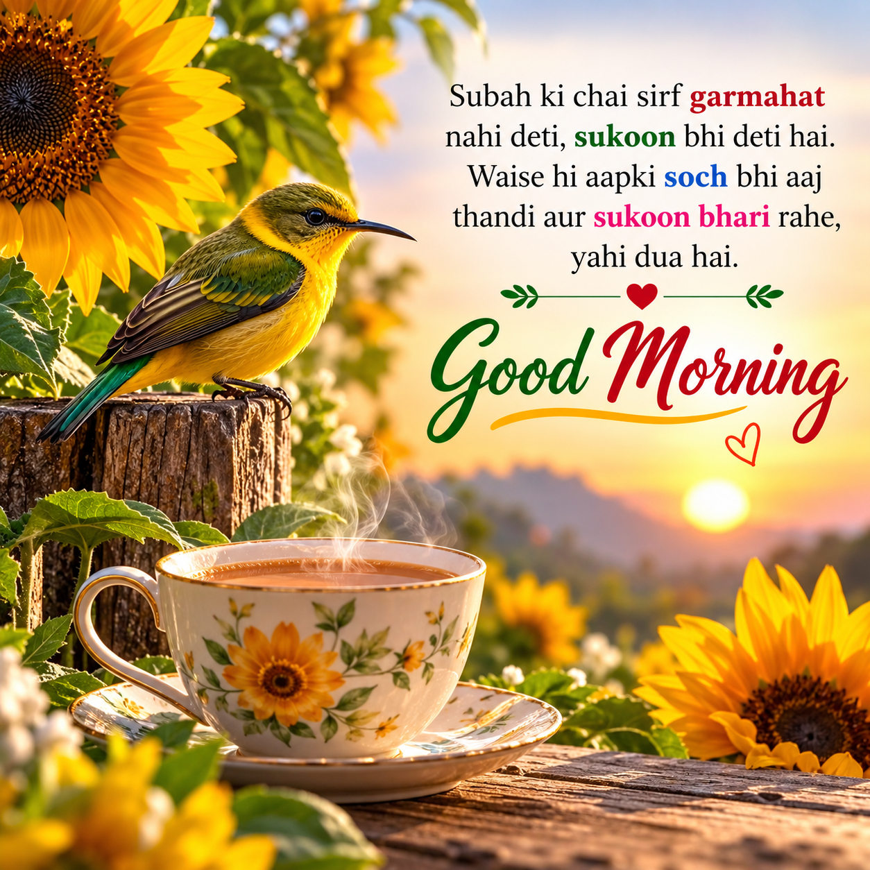 Good Morning Flower Wishes