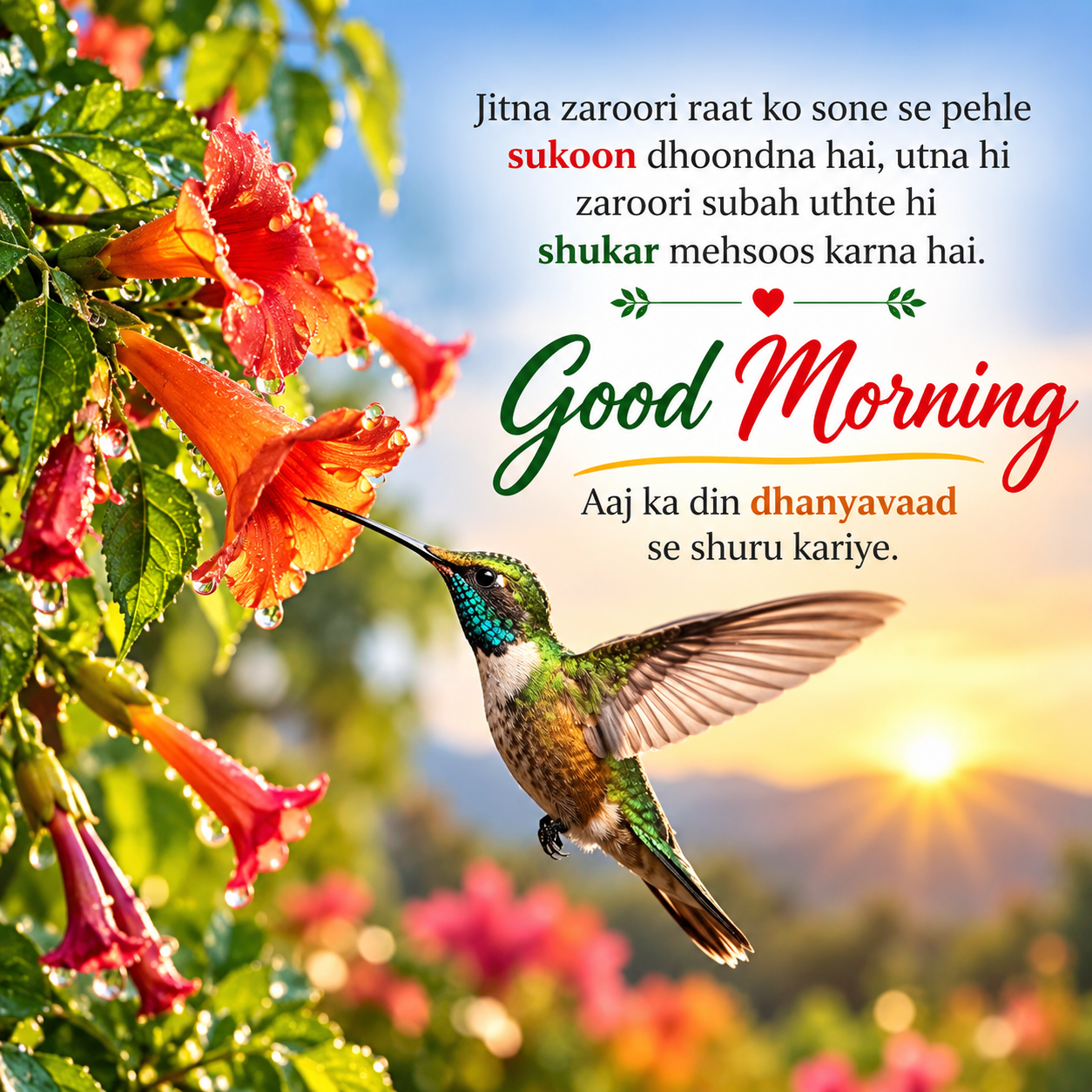 Good Morning Wishes with Flowers