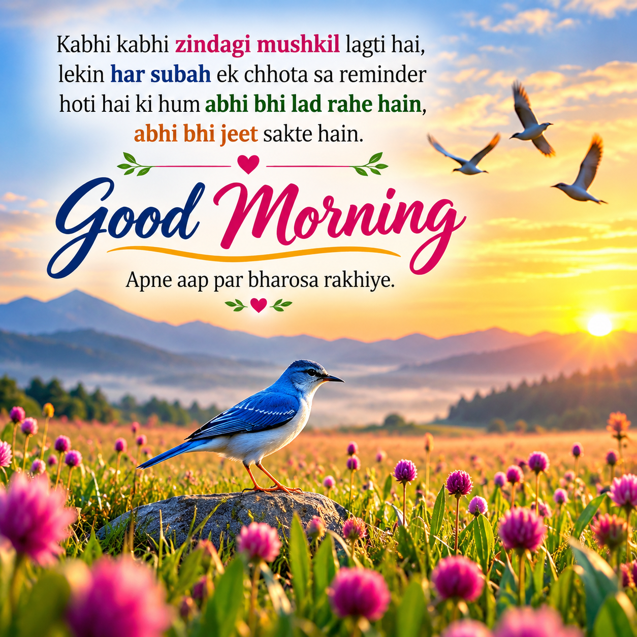 good morning flower messages